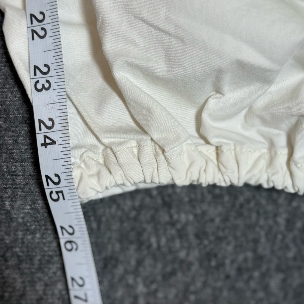 H&M Parachute Cargo Pants Size Youth 14 off White Baggy Leg Drawstring - Picture 5 of 8